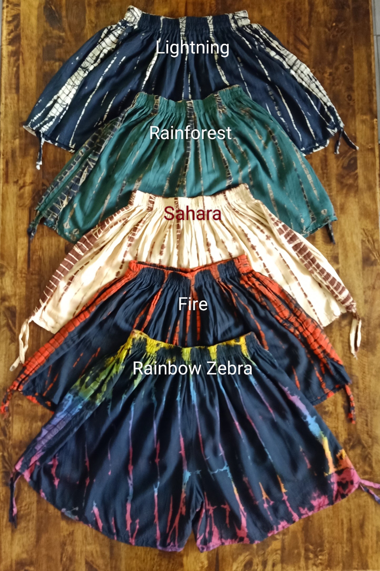 Lightning Tie Dye Baggy Shorts