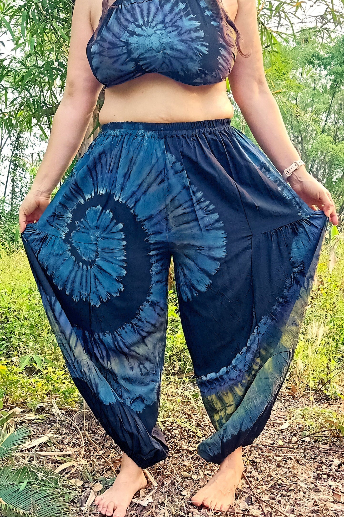 Blue Swirl Harem Pants