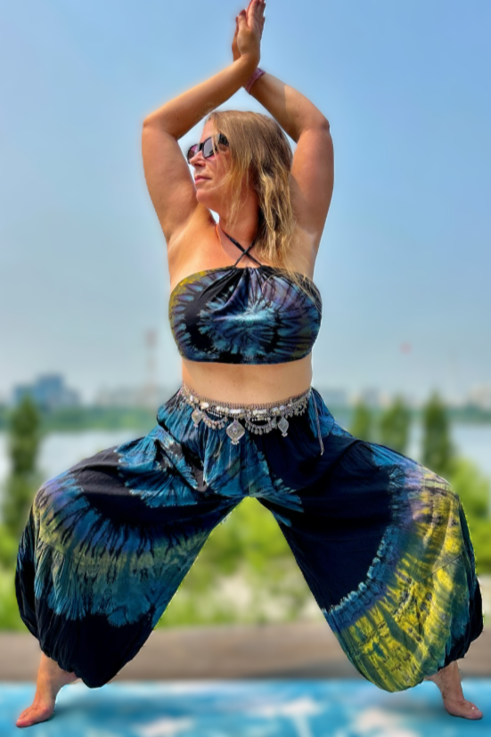Blue Swirl Harem Pants