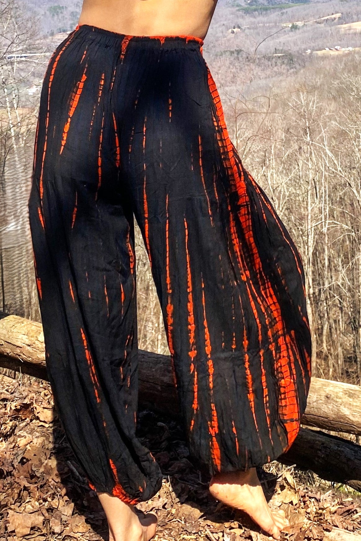 Fire Tie Dye Harem Pants