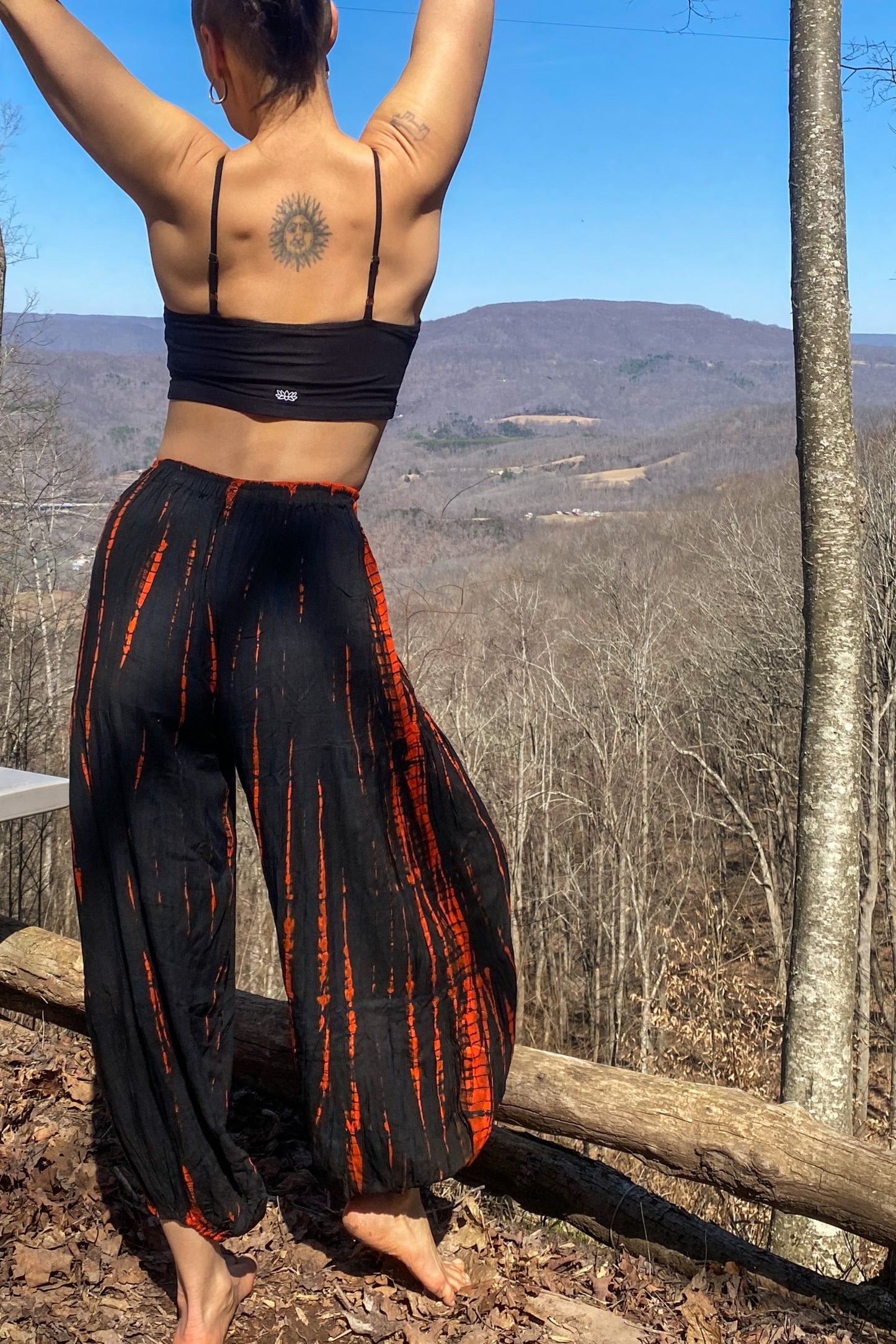 Fire Tie Dye Harem Pants