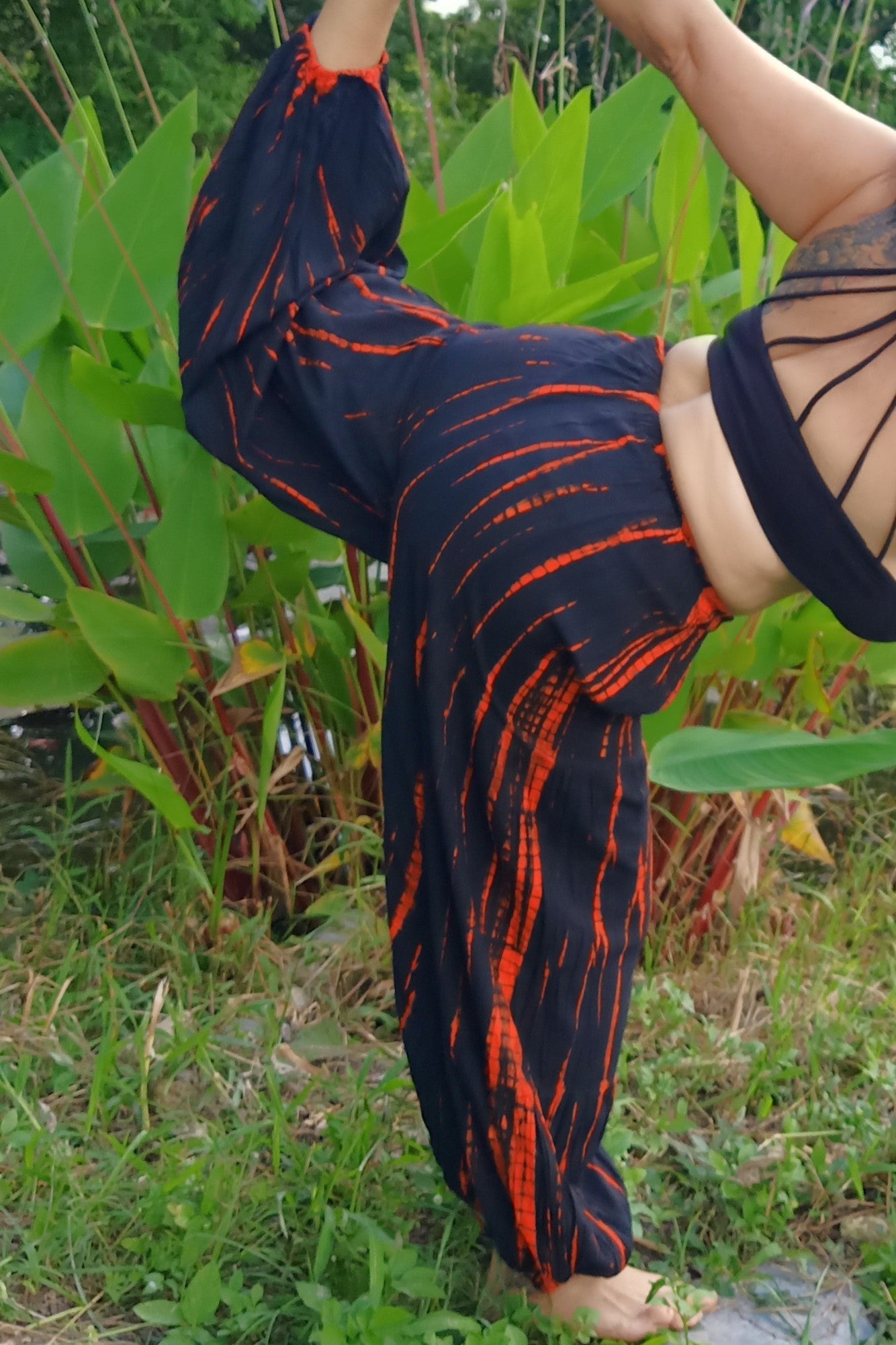 Fire Tie Dye Harem Pants