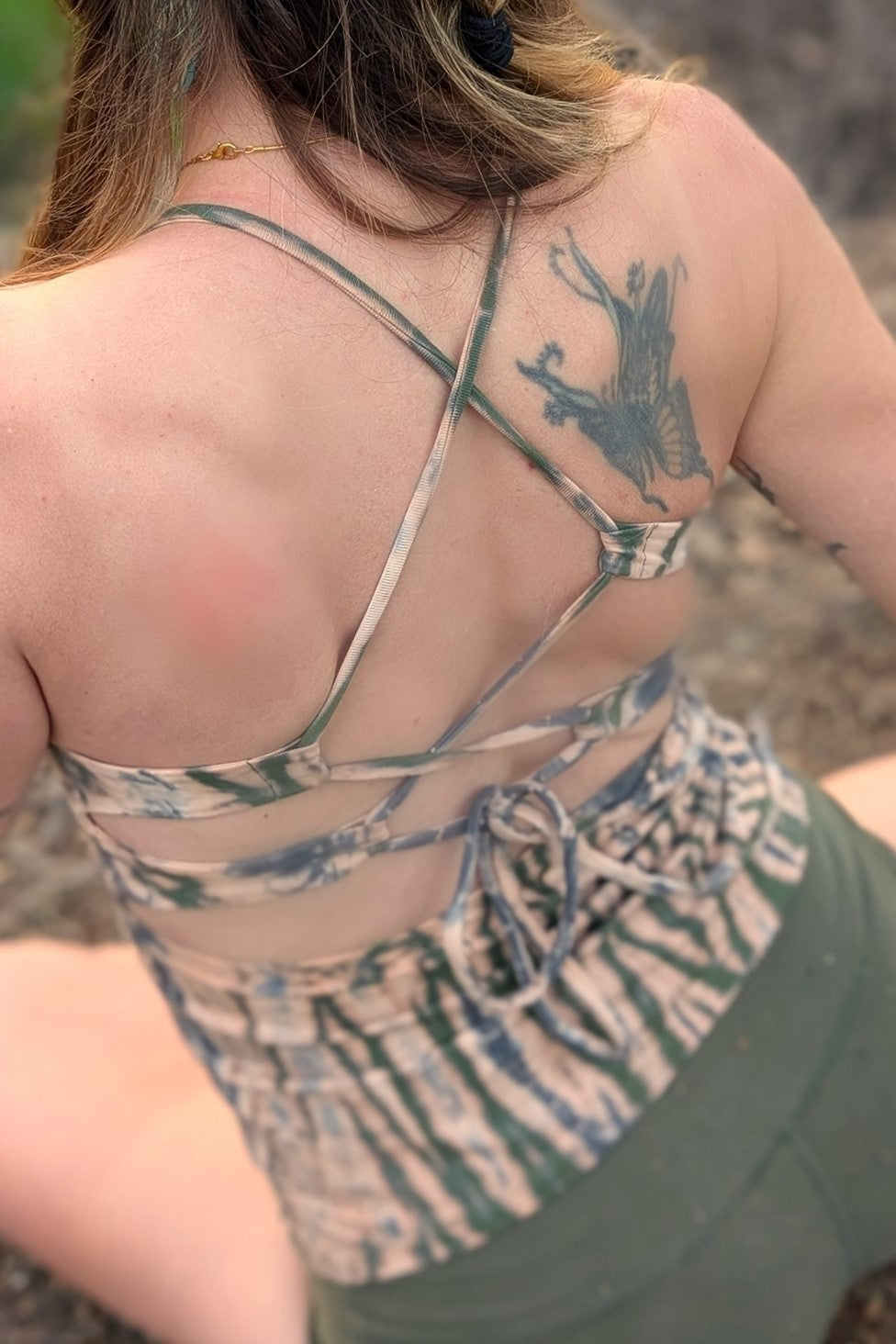 Jasper Tie Dye Lace Up Tank