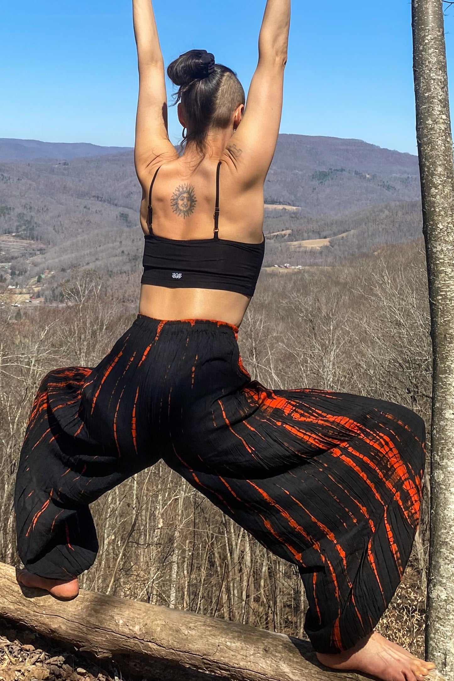 Fire Tie Dye Harem Pants