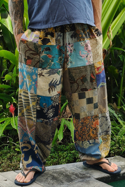 Cotton Patchwork Joggers