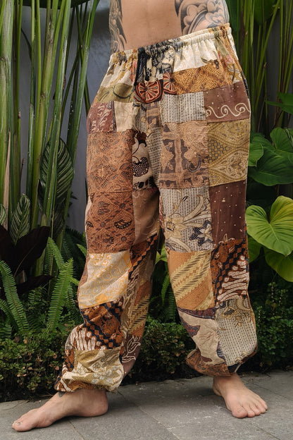 Cotton Patchwork Joggers