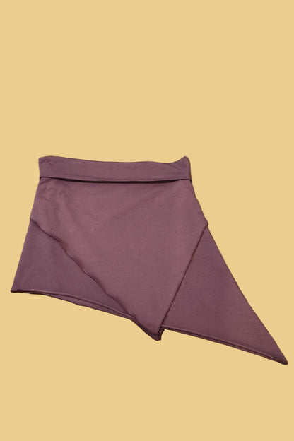 Garnet Skirt with fold top that can be worn high waisted, adjust for your body and length. 