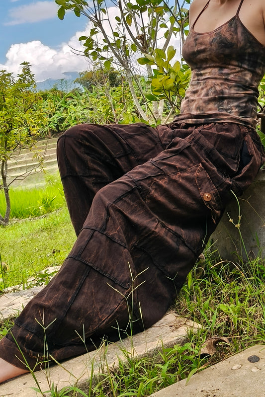 Brown Cargo Joggers