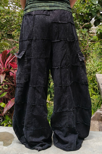 Black Cargo Joggers