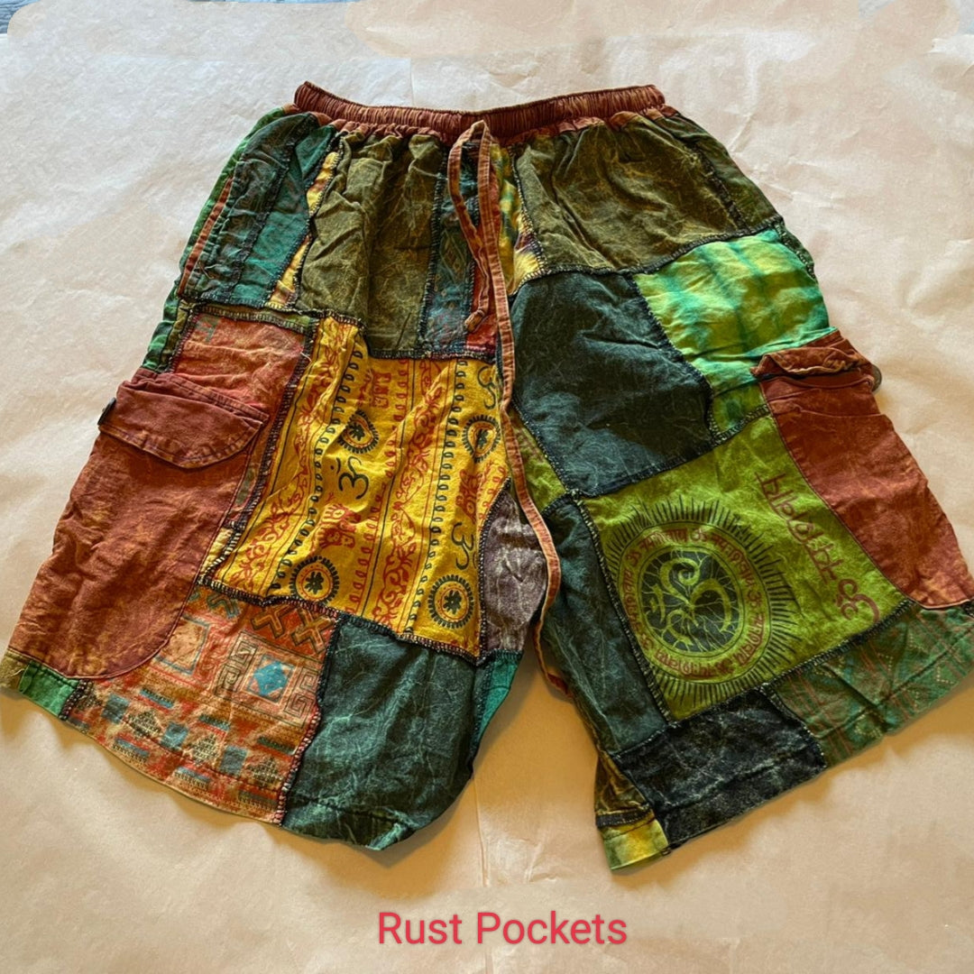 Patchwork Cargo Shorts