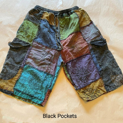 Patchwork Cargo Shorts