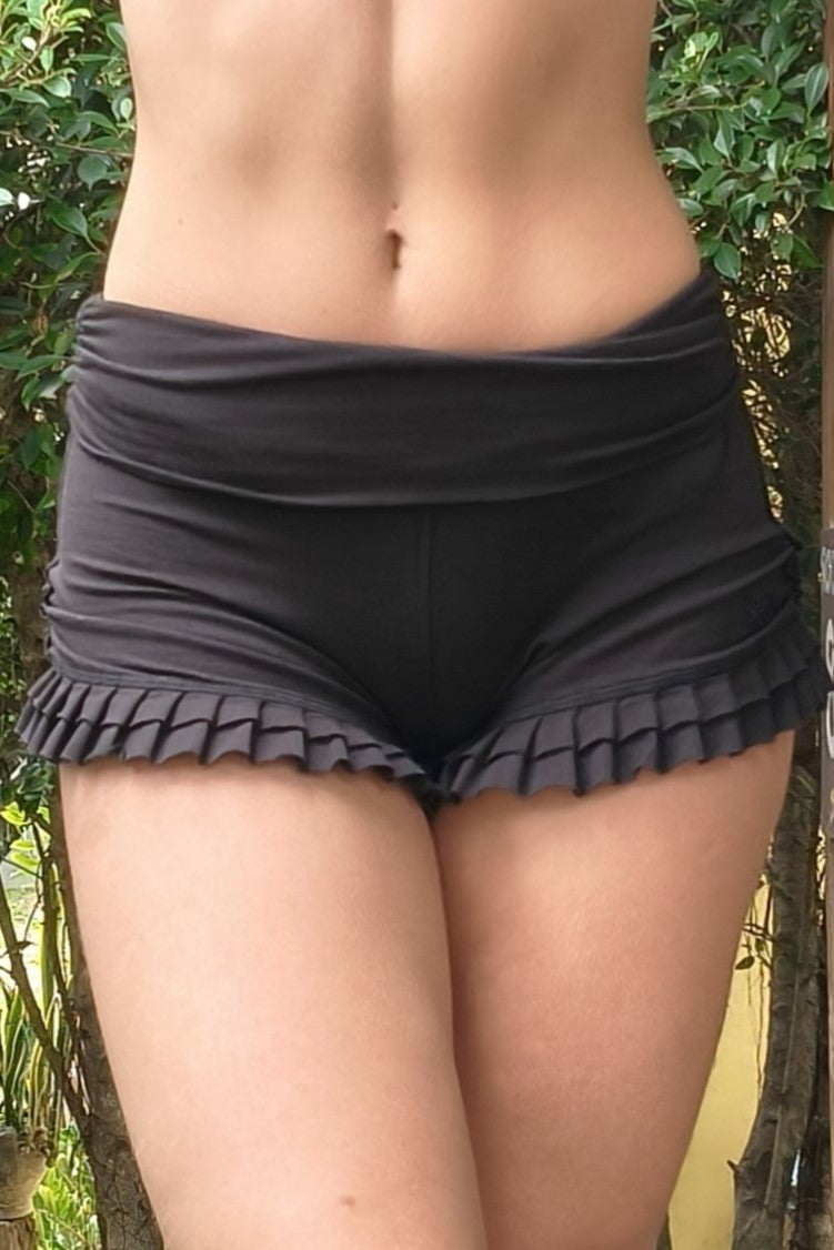 Onyx Ruffle Shorts
