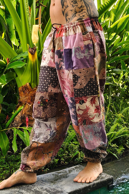 Cotton Patchwork Joggers