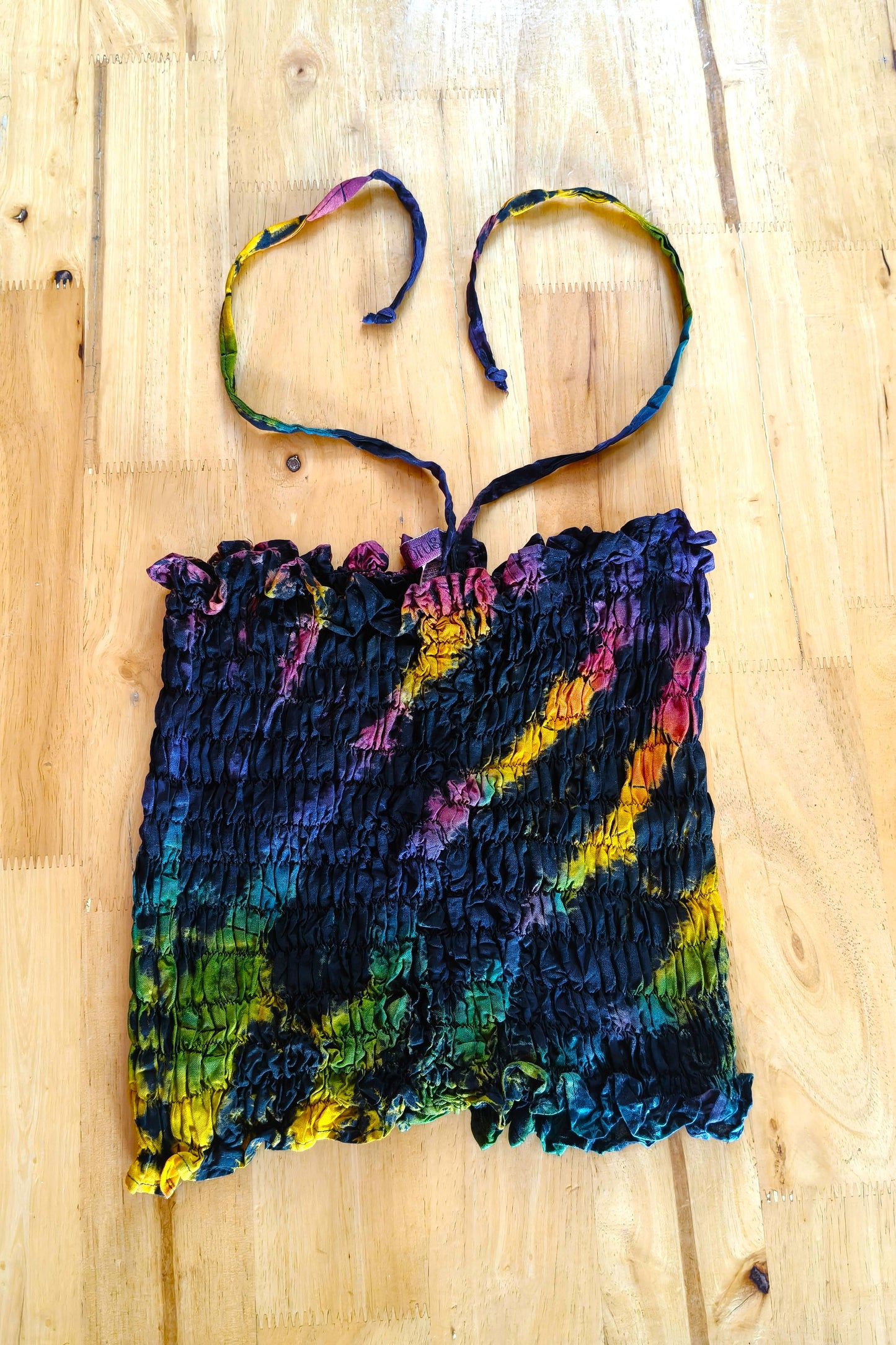 Rainbow Zebra Cinch Tube Top