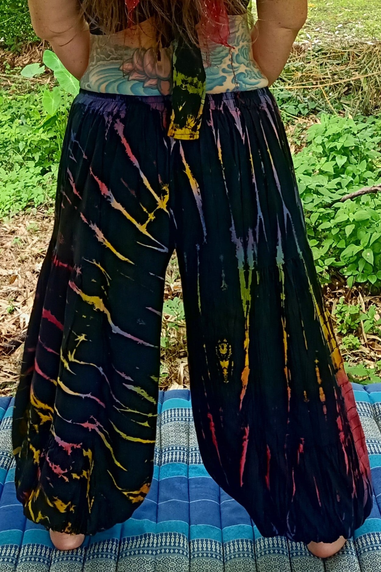 Rainbow Zebra Harem Pants