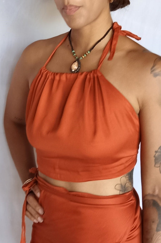 Halter Top in Rust