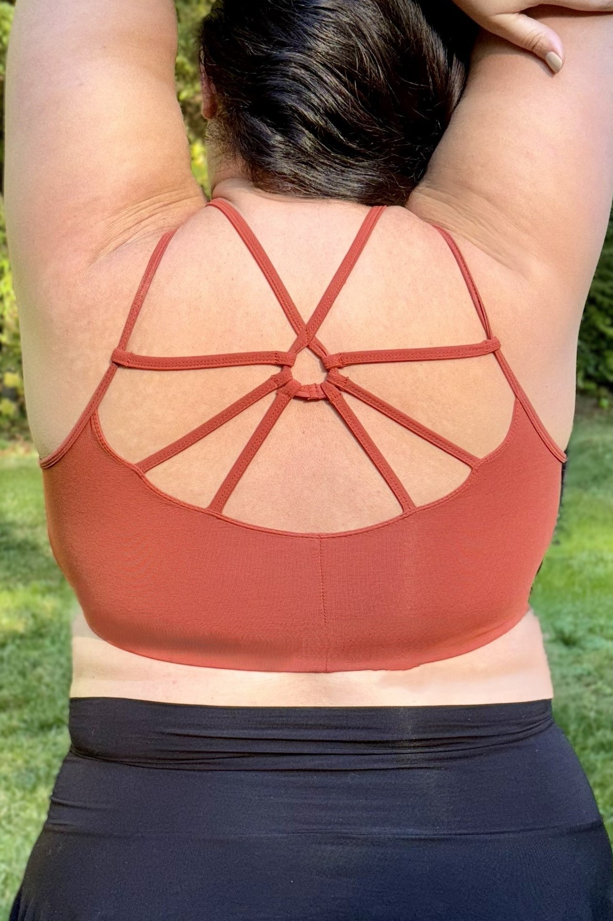 Rust Sunburst Sports Bra
