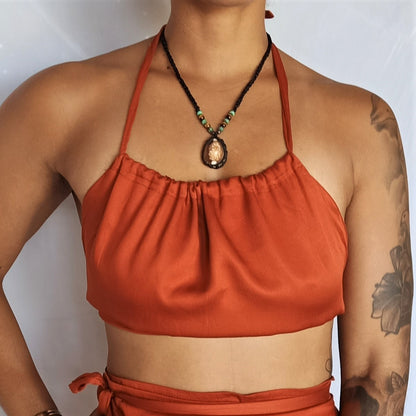 Halter Top in Rust