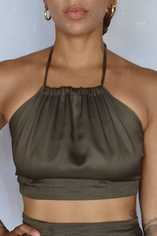 Halter Top in Sage