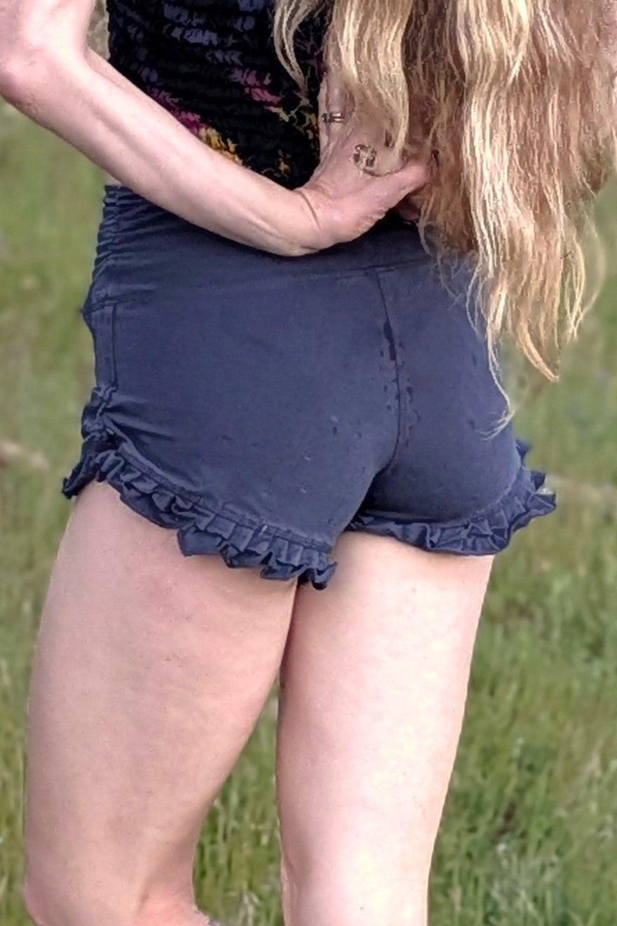Slate Ruffle Shorts