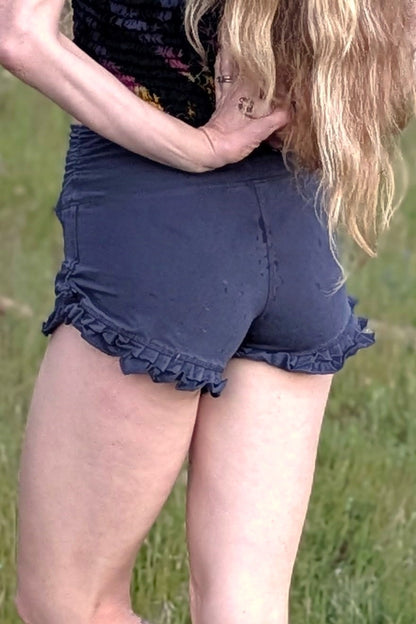 Slate Ruffle Shorts