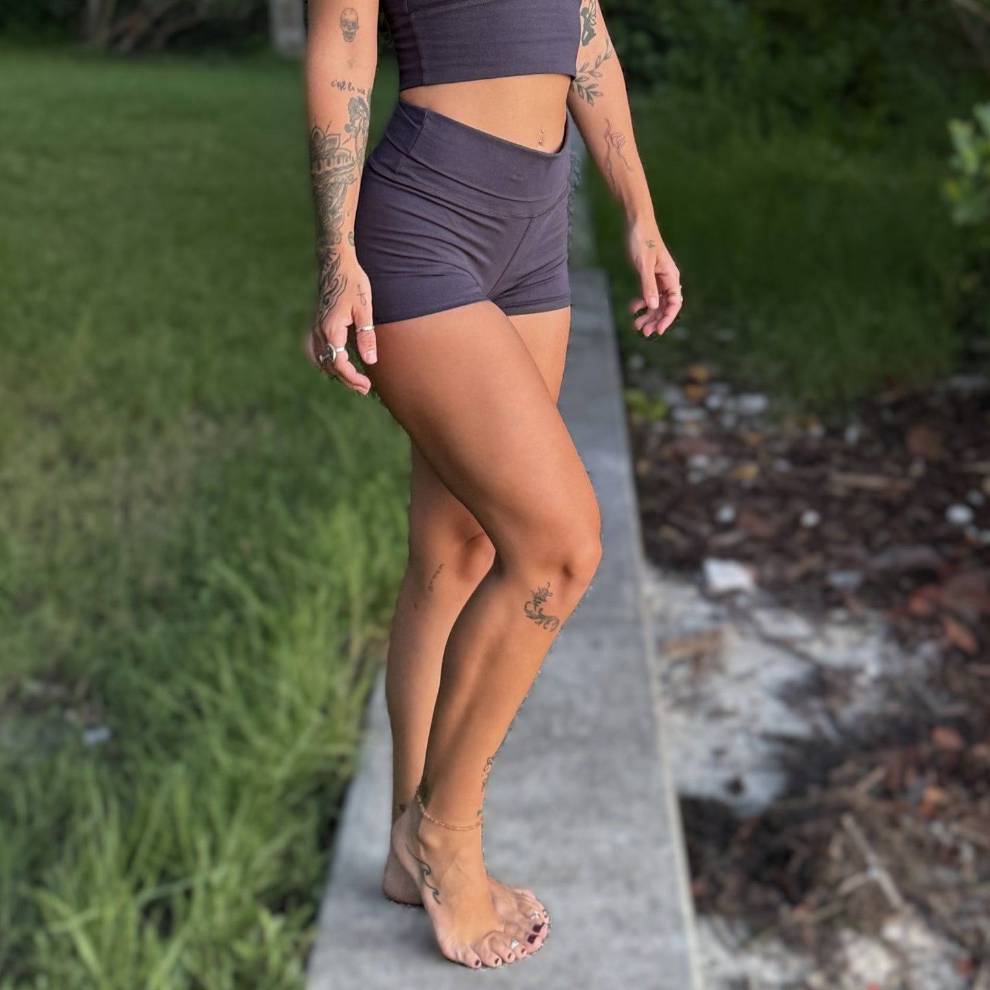 Slate Yoga Shorts