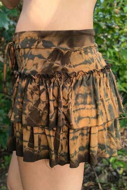 Autumn Ruffle Mini Skirt