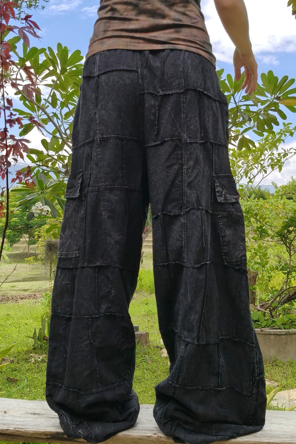 Black Cargo Joggers