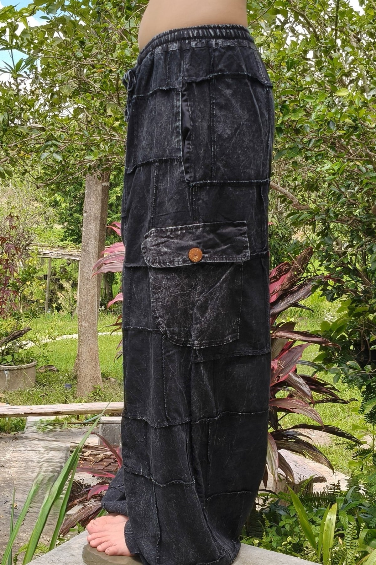 Black Cargo Joggers