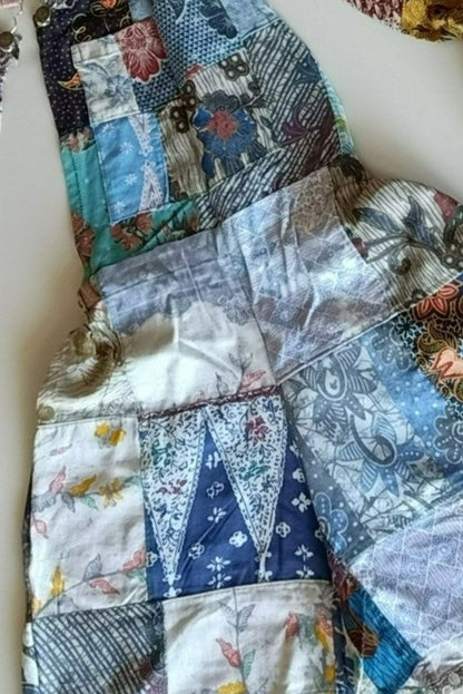 Cotton Patchwork Overalls