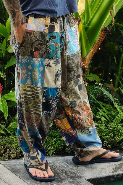 Cotton Patchwork Joggers