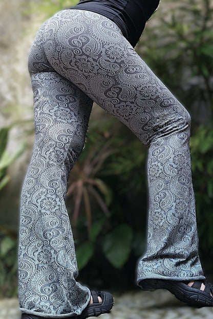 Black/White Paisley Flares