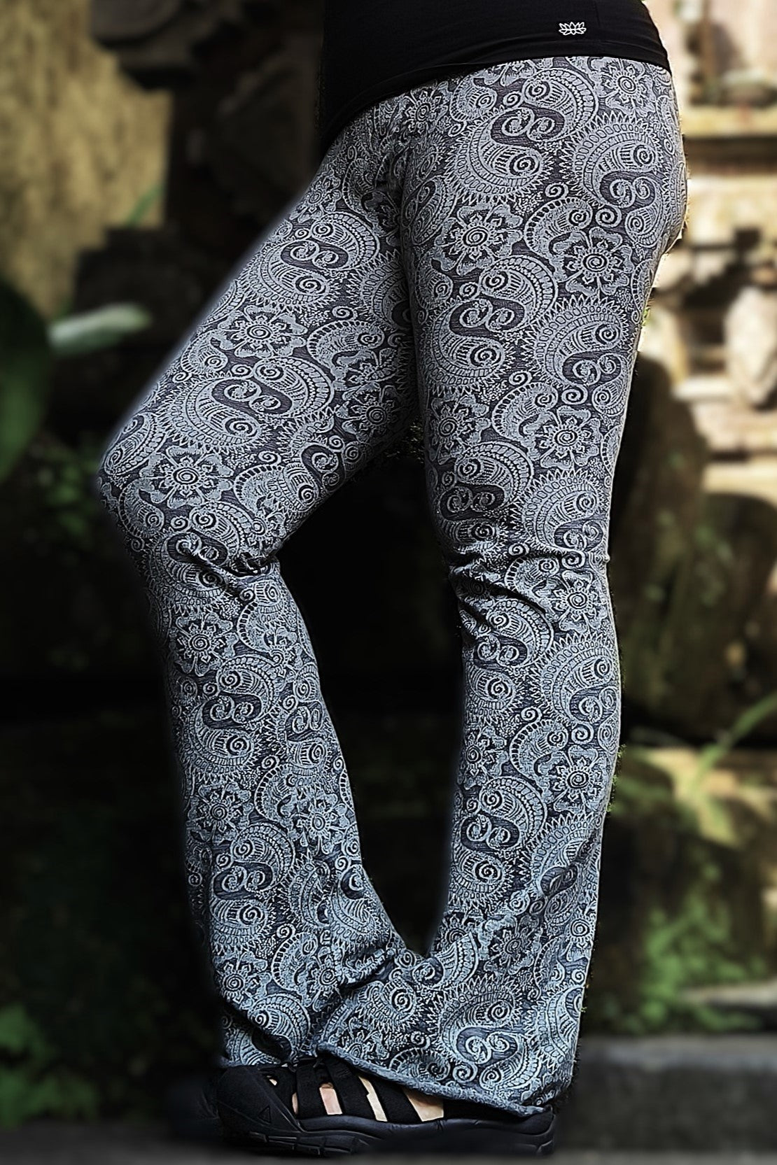 Black/White Paisley Flares