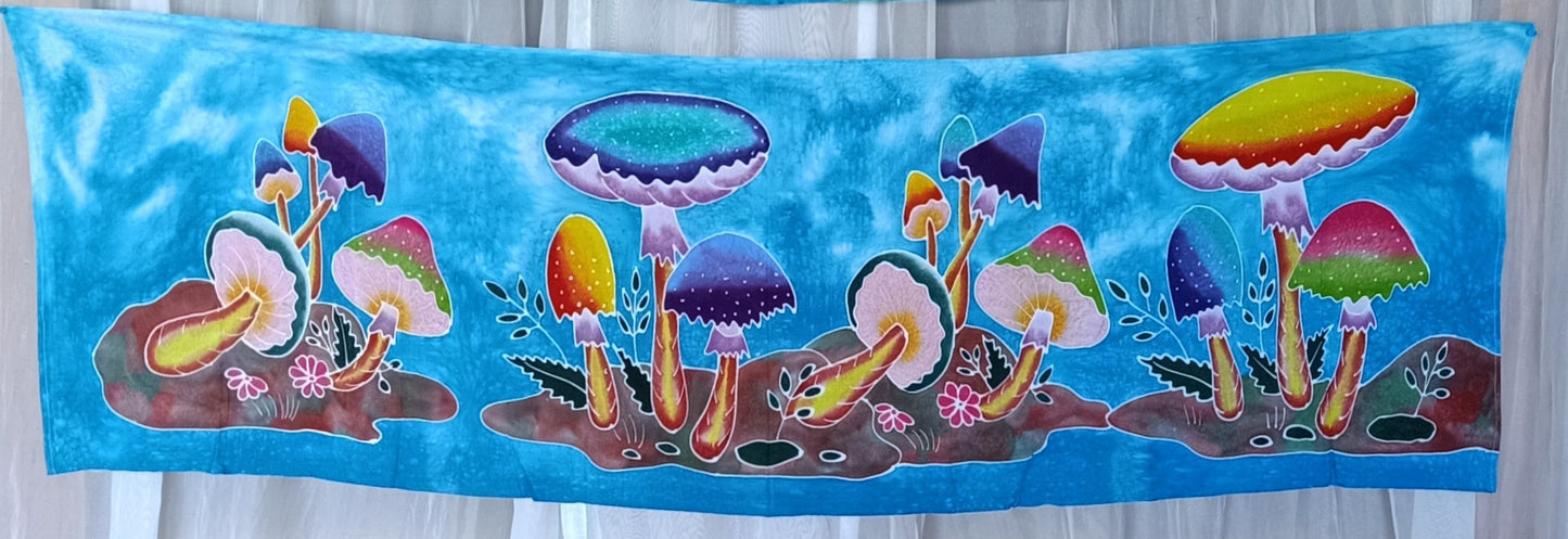 Mushroom Batik Wall Hanging