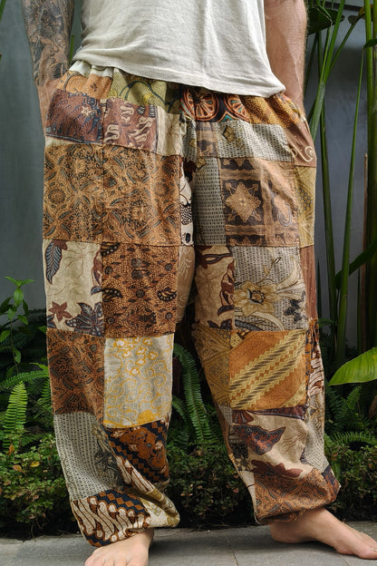 Cotton Patchwork Joggers