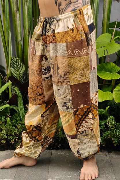 Cotton Patchwork Joggers