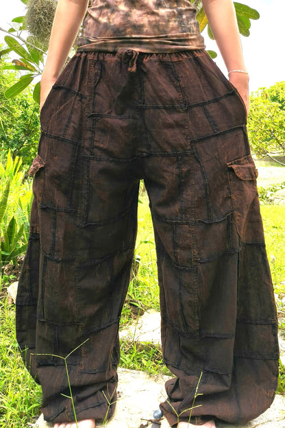 Brown Cargo Joggers