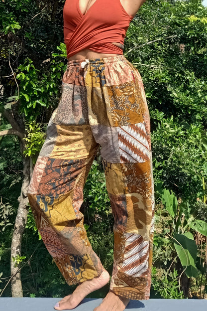 Patchwork Pants Browns