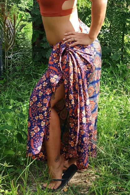 Maroon/Blue Mandala Sarong