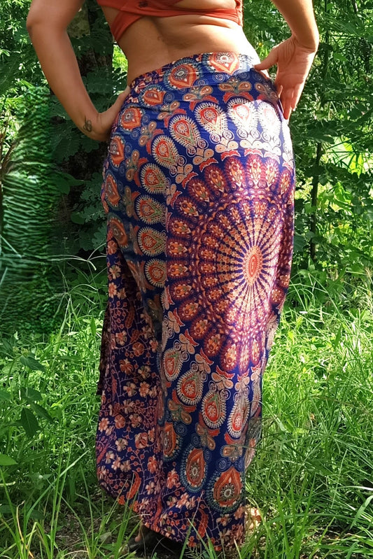 Maroon/Blue Mandala Sarong