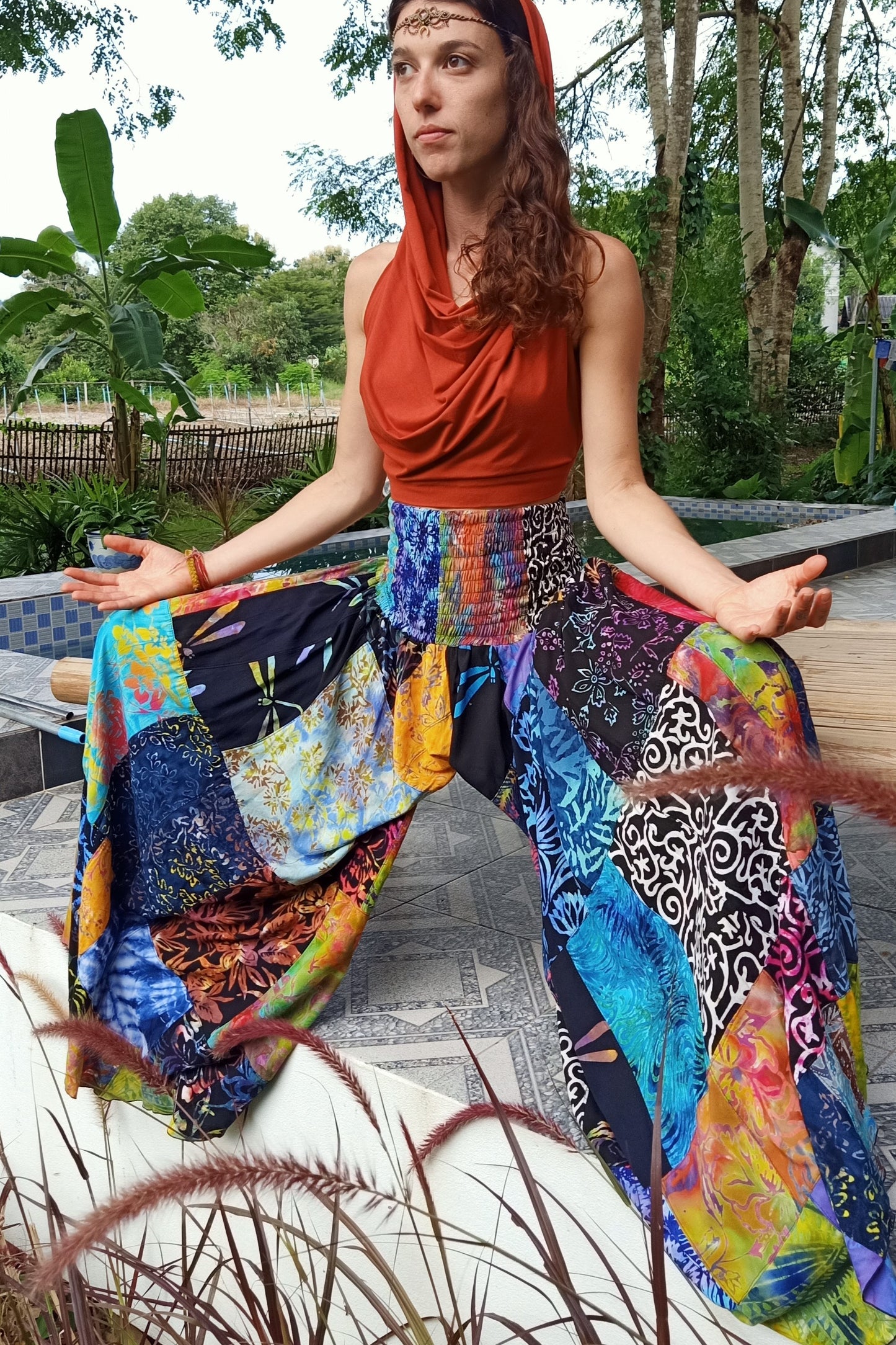 Patchwork Palazzo Pants