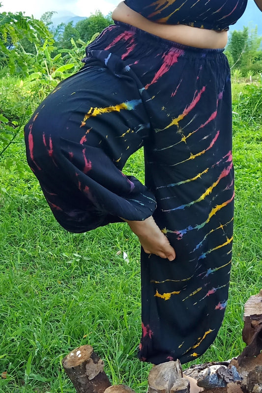 Rainbow Zebra Harem Pants