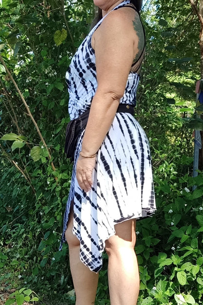 Wrap Dress/Backless Vest in Tao