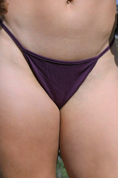 Plum Cotton Thong Undies